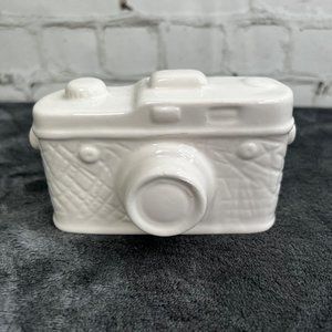 Ceramic Camera Decoration Tier Tray Decor White Glossy 35mm Greenbrier